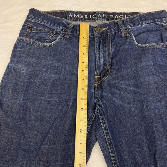 American Eagle Jeans Mens 32x32 Blue Denim Original Straight Casual - Picture 9 of 10
